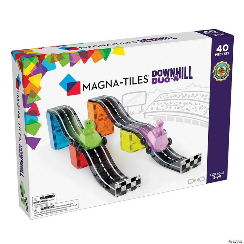 Architectural Toys | Magna-Tiles® Downhill Duo 40-Piece Magnetic Construction Set, The Original Magnetic Building Brand Architectural Toys Architectural Toys