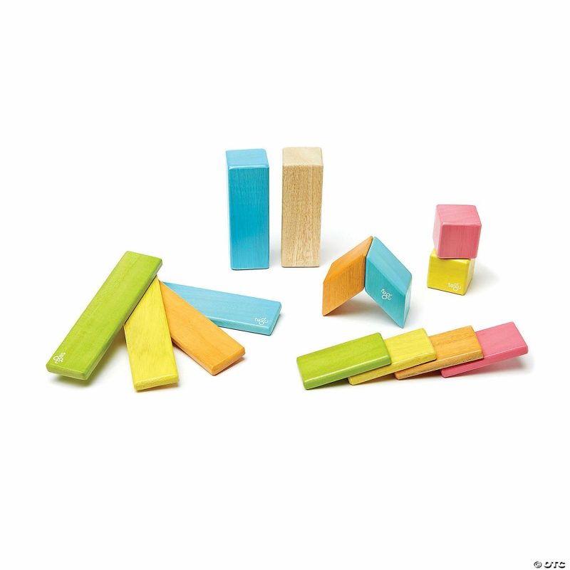 Architectural Toys | Tegu Magnetic Wooden Blocks, 14-Piece Set, Tints Architectural Toys Architectural Toys