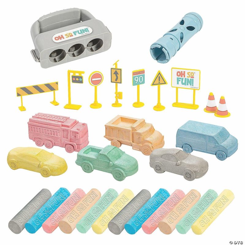 Art Supplies | Oh So Fun! Cars And Trucks Sidewalk Chalk Set Art Supplies Art Supplies