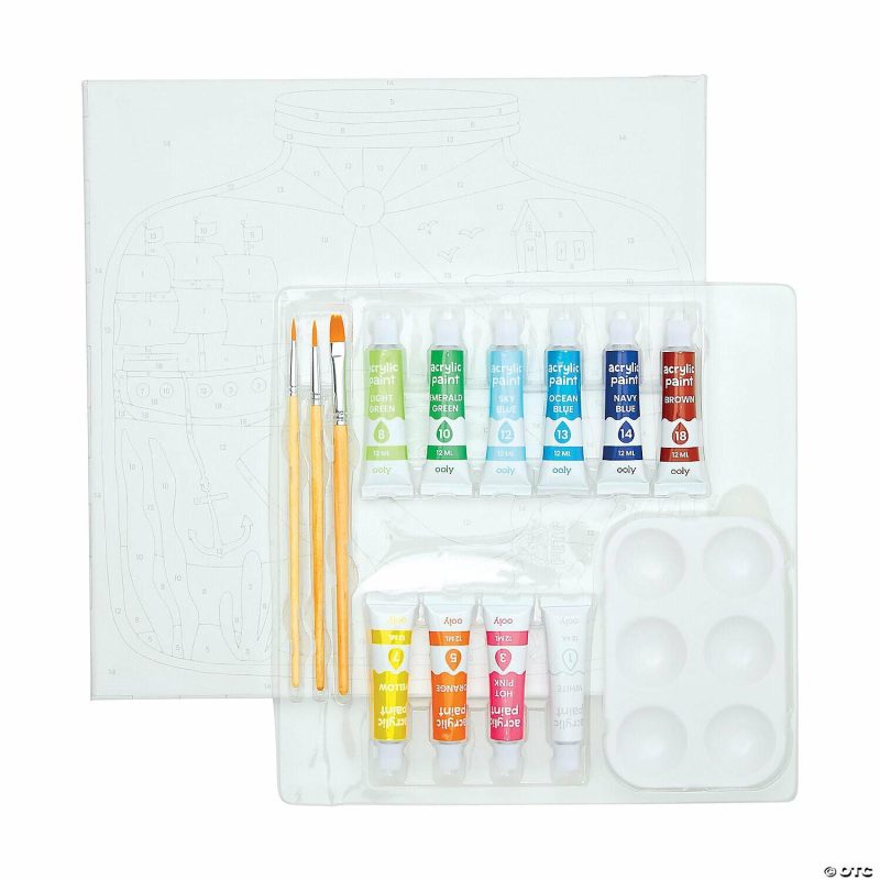 Art Supplies | Ooly Tiny Treasures Canvas Paint By Number Kit Art Supplies Art Supplies