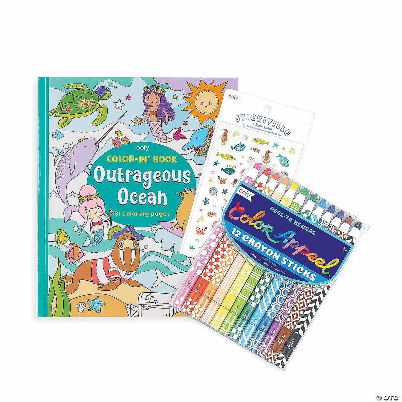 Art Supplies | Outrageous Ocean Appeel Coloring & Sticker Gift Pack Creative Activities Art Supplies