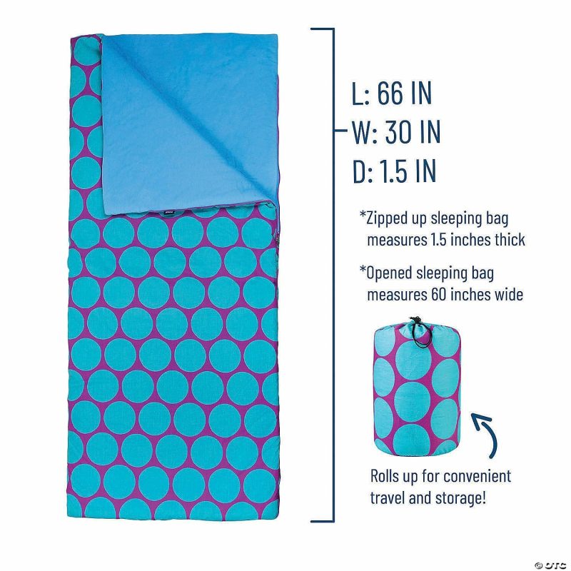 Bedding & Blankets | Wildkin Big Dot Aqua Original Sleeping Bag Bedding & Blankets Bedding & Blankets