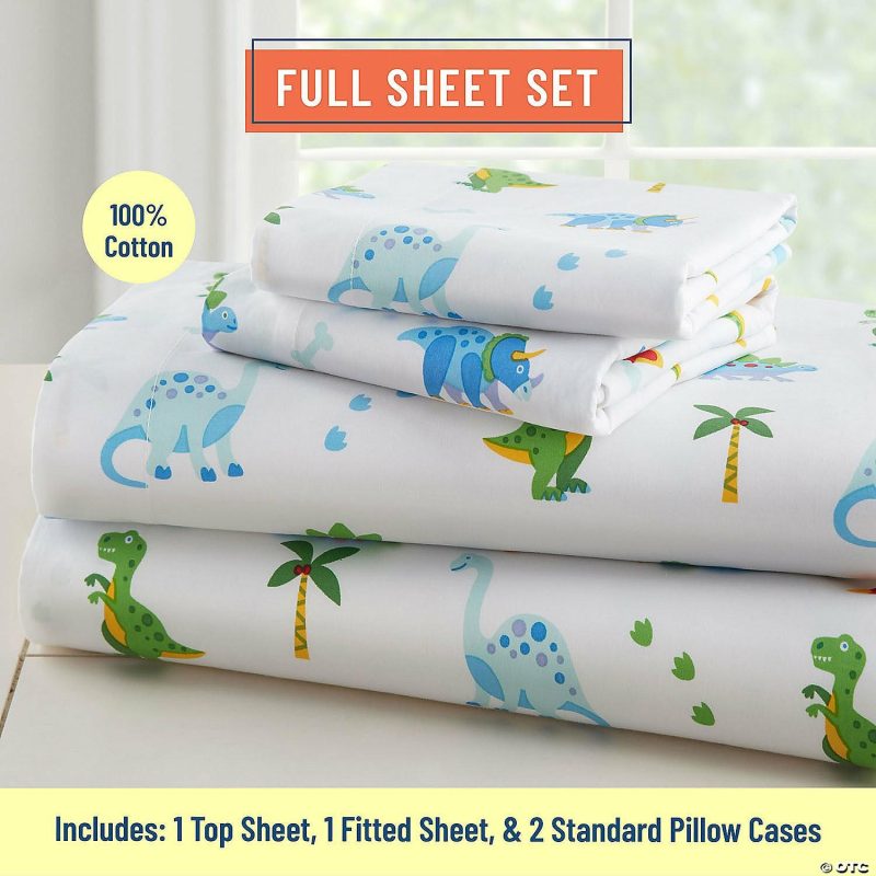 Bedding & Blankets | Wildkin Dinosaur Land 100% Cotton Sheet Set – Full Bedding & Blankets Bedding & Blankets