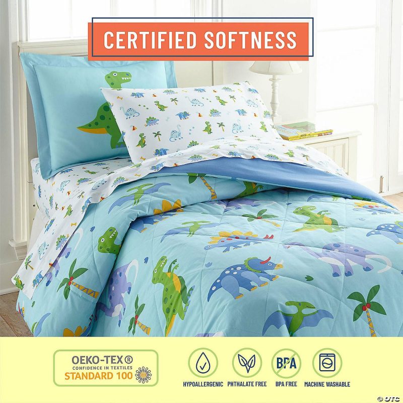 Bedding & Blankets | Wildkin Dinosaur Land 100% Organic Cotton Flannel Sheet Set – Twin Bedding & Blankets Bedding & Blankets