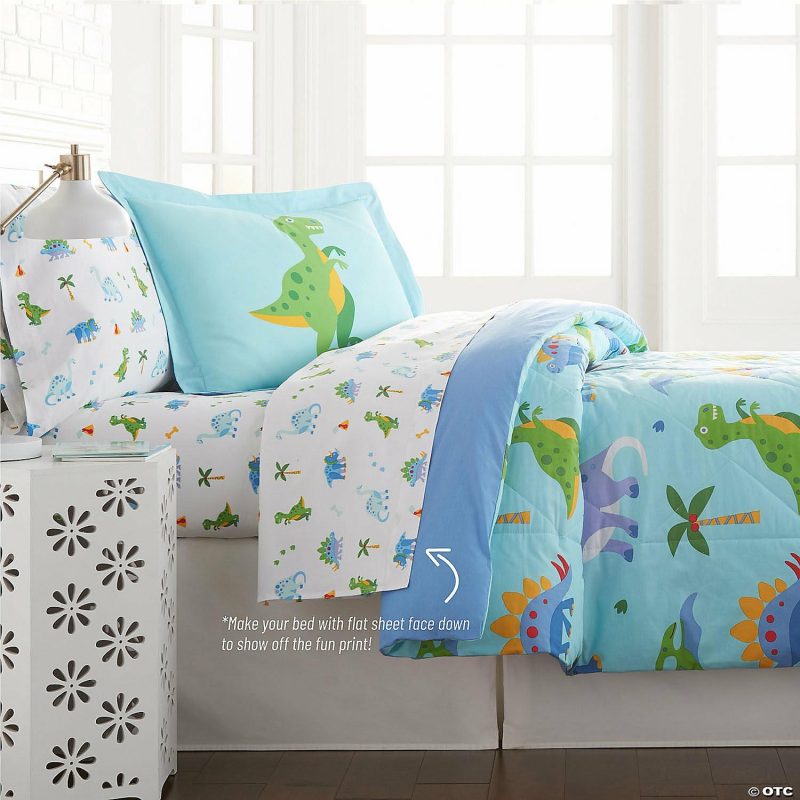 Bedding & Blankets | Wildkin Dinosaur Land 100% Organic Cotton Flannel Sheet Set – Twin Bedding & Blankets Bedding & Blankets