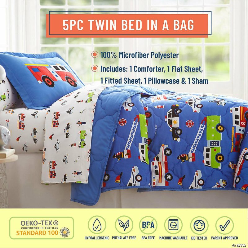 Bedding & Blankets | Wildkin Heroes 5 Pc Microfiber Bed In A Bag – Twin Bedding & Blankets Bedding & Blankets