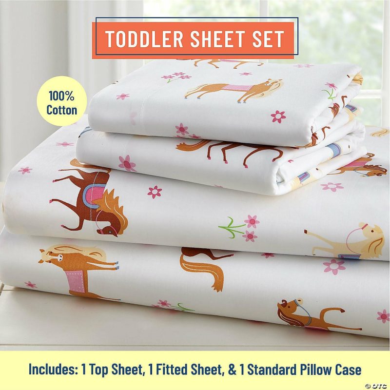 Bedding & Blankets | Wildkin Horses Super Soft 100% Cotton Sheet Set – Toddler Bedding & Blankets Bedding & Blankets