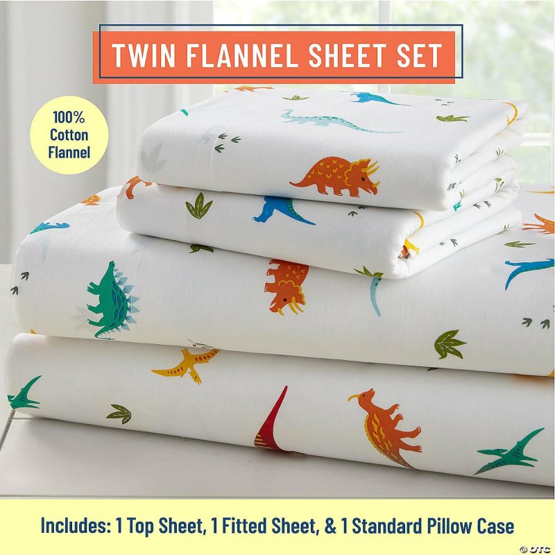 Bedding & Blankets | Wildkin Jurassic Dinosaurs 100% Cotton Flannel Sheet Set – Twin Bedding & Blankets Bedding & Blankets