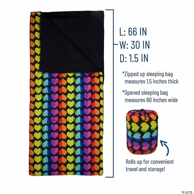 Bedding & Blankets | Wildkin Rainbow Hearts Original Sleeping Bag Bedding & Blankets Bedding & Blankets