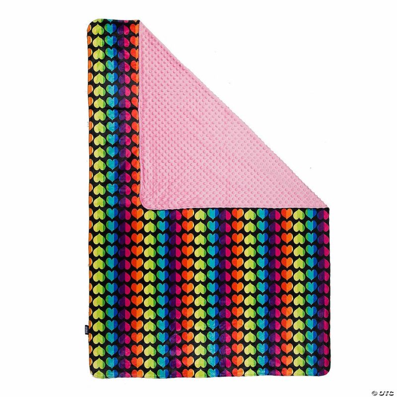 Bedding & Blankets | Wildkin Rainbow Hearts Plush Throw Blanket Bedding & Blankets Bedding & Blankets