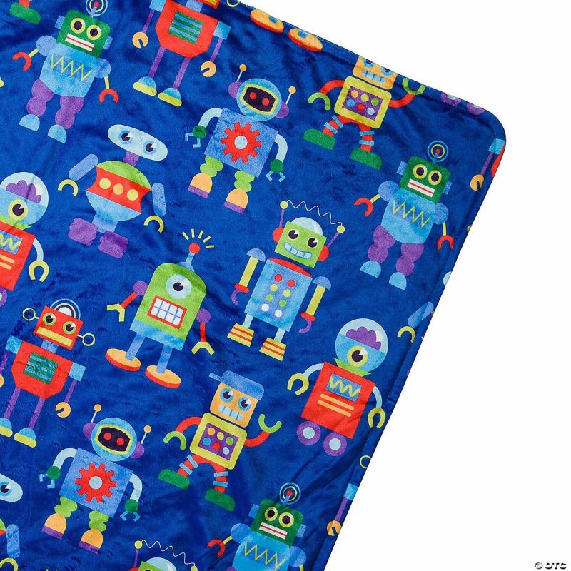 Bedding & Blankets | Wildkin Robots Plush Baby Blanket Bedding & Blankets Bedding & Blankets