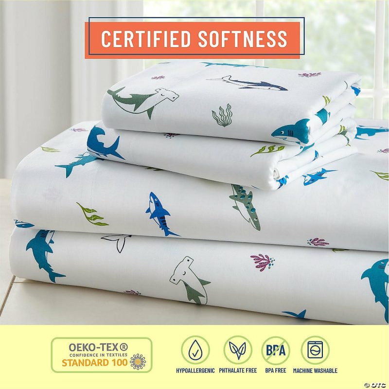 Bedding & Blankets | Wildkin Shark Attack 4 Pc Cotton Bed In A Bag – Toddler Bedding & Blankets Bedding & Blankets