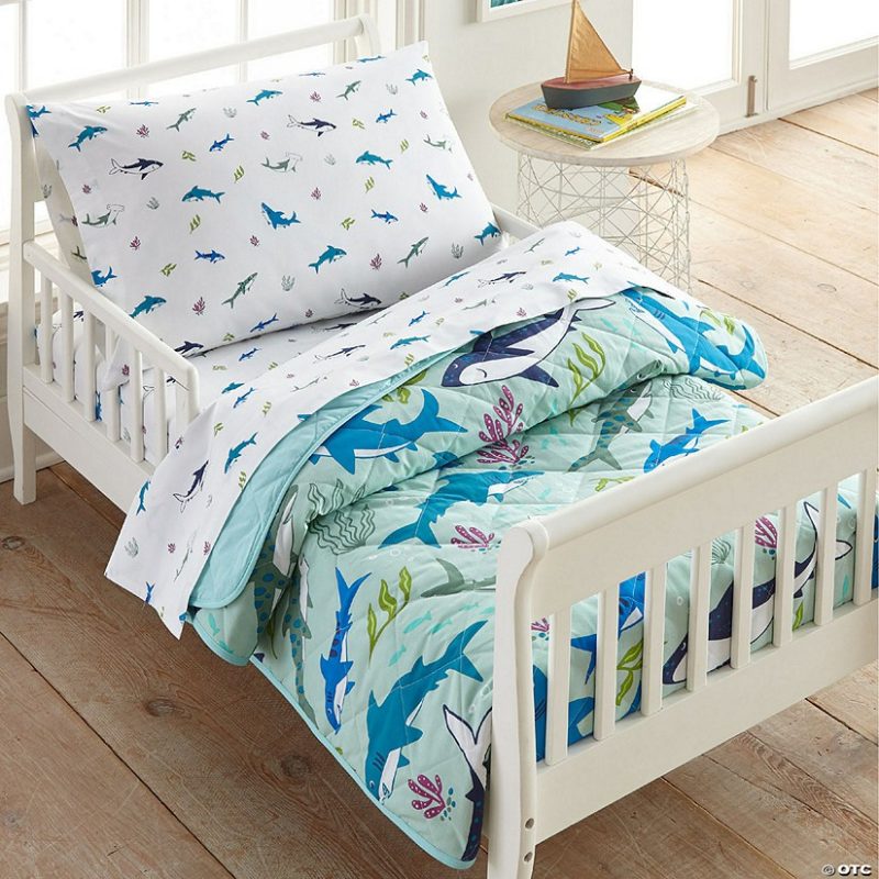 Bedding & Blankets | Wildkin Shark Attack 4 Pc Cotton Bed In A Bag – Toddler Bedding & Blankets Bedding & Blankets