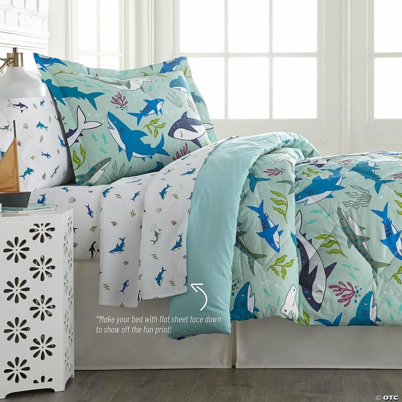 Bedding & Blankets | Wildkin Shark Attack 5 Pc 100% Cotton Bed In A Bag – Twin Bedding & Blankets Bedding & Blankets