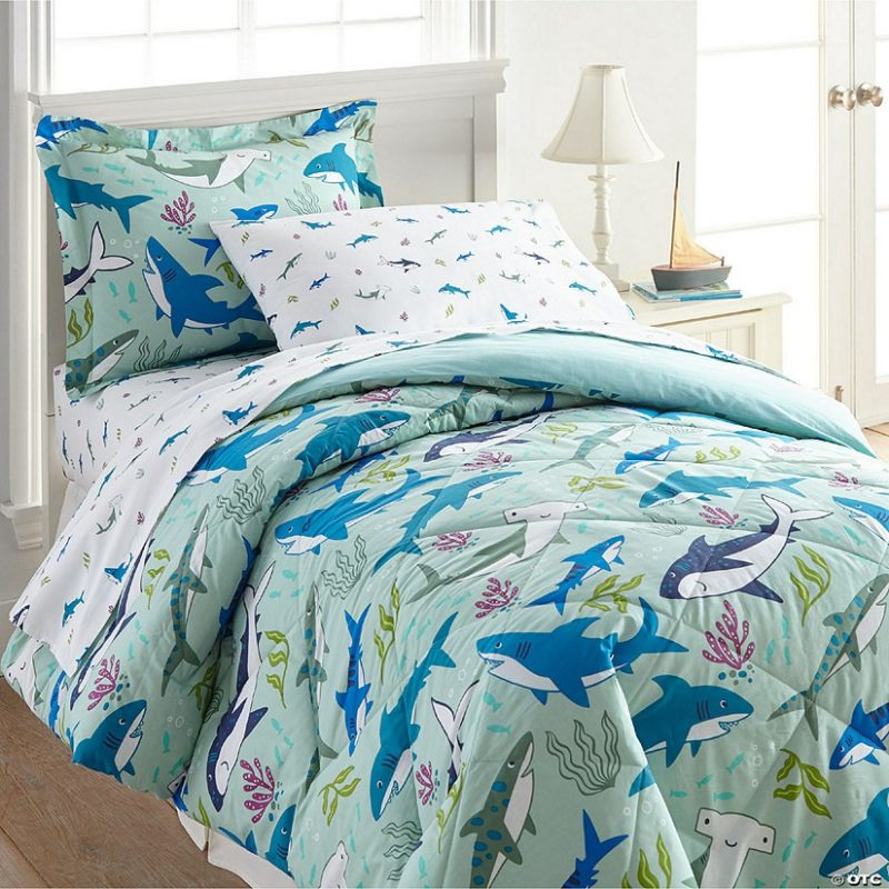 Bedding & Blankets | Wildkin Shark Attack 5 Pc 100% Cotton Bed In A Bag – Twin Bedding & Blankets Bedding & Blankets