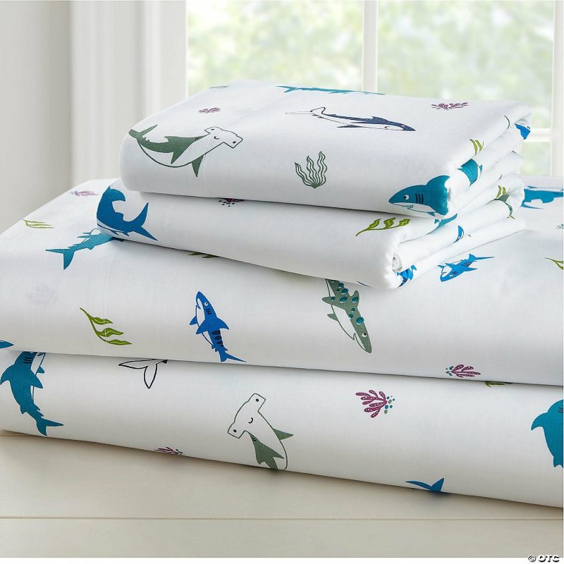 Bedding & Blankets | Wildkin Shark Attack Super Soft 100% Cotton Sheet Set – Toddler Bedding & Blankets Bedding & Blankets