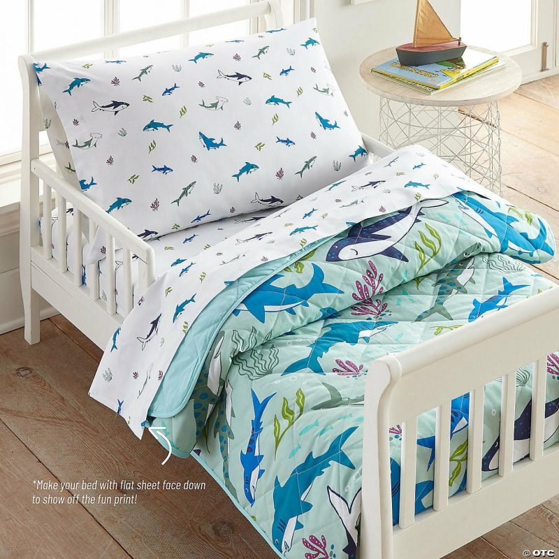 Bedding & Blankets | Wildkin Shark Attack Super Soft 100% Cotton Sheet Set – Toddler Bedding & Blankets Bedding & Blankets