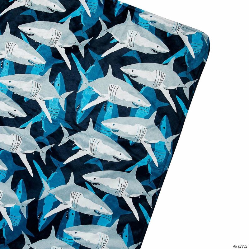 Bedding & Blankets | Wildkin Sharks Plush Throw Blanket Bedding & Blankets Bedding & Blankets