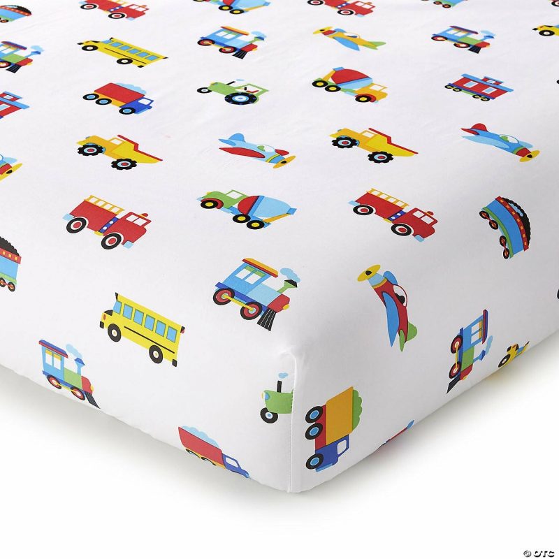 Bedding & Blankets | Wildkin Trains, Planes & Trucks 100% Organic Cotton Flannel Sheet Set – Toddler Bedding & Blankets Bedding & Blankets