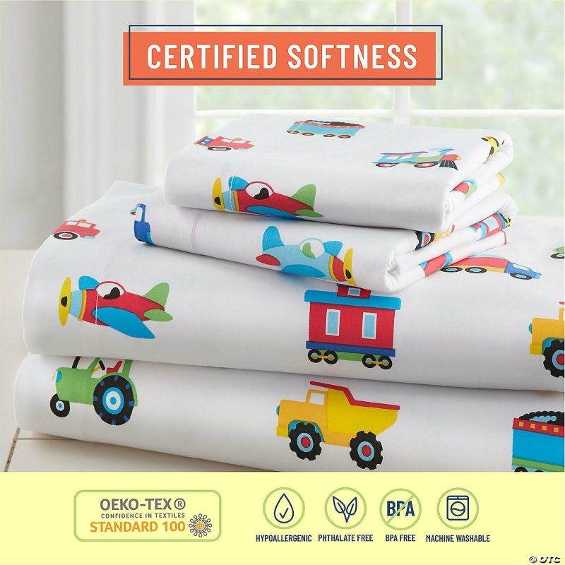 Bedding & Blankets | Wildkin Trains, Planes & Trucks 4 Pc 100% Cotton Bed In A Bag – Toddler Bedding & Blankets Bedding & Blankets