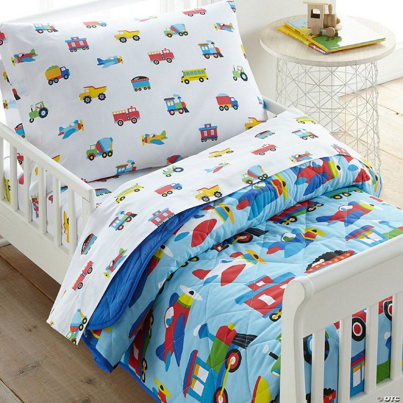 Bedding & Blankets | Wildkin Trains, Planes & Trucks 4 Pc 100% Cotton Bed In A Bag – Toddler Bedding & Blankets Bedding & Blankets