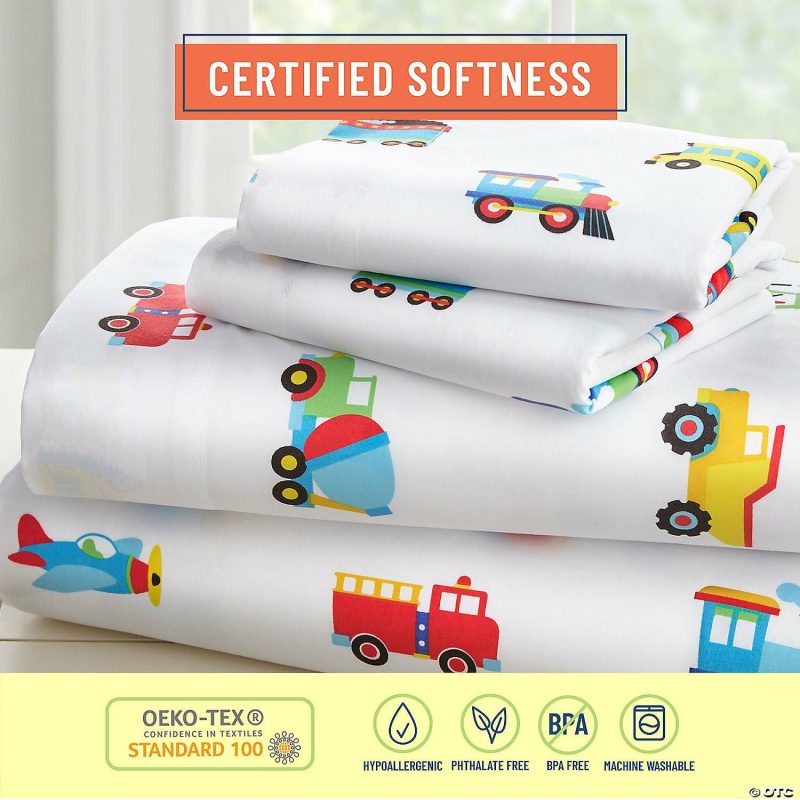 Bedding & Blankets | Wildkin Trains, Planes & Trucks 4 Pc Microfiber Bed In A Bag – Toddler Bedding & Blankets Bedding & Blankets