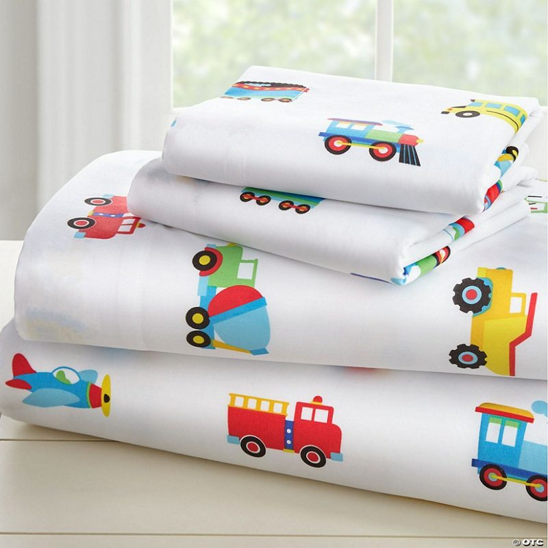 Bedding & Blankets | Wildkin Trains, Planes & Trucks Microfiber Sheet Set – Toddler Bedding & Blankets Bedding & Blankets