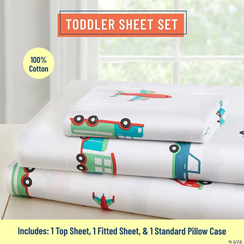 Bedding & Blankets | Wildkin Transportation 100% Cotton Sheet Set – Toddler Bedding & Blankets Bedding & Blankets