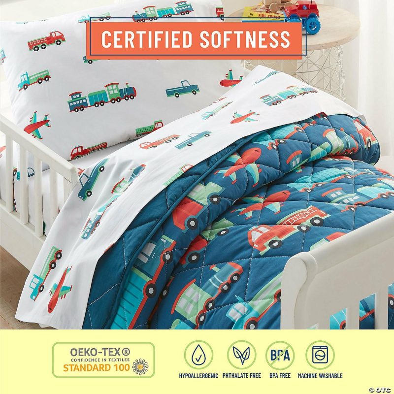 Bedding & Blankets | Wildkin Transportation 100% Cotton Sheet Set – Toddler Bedding & Blankets Bedding & Blankets