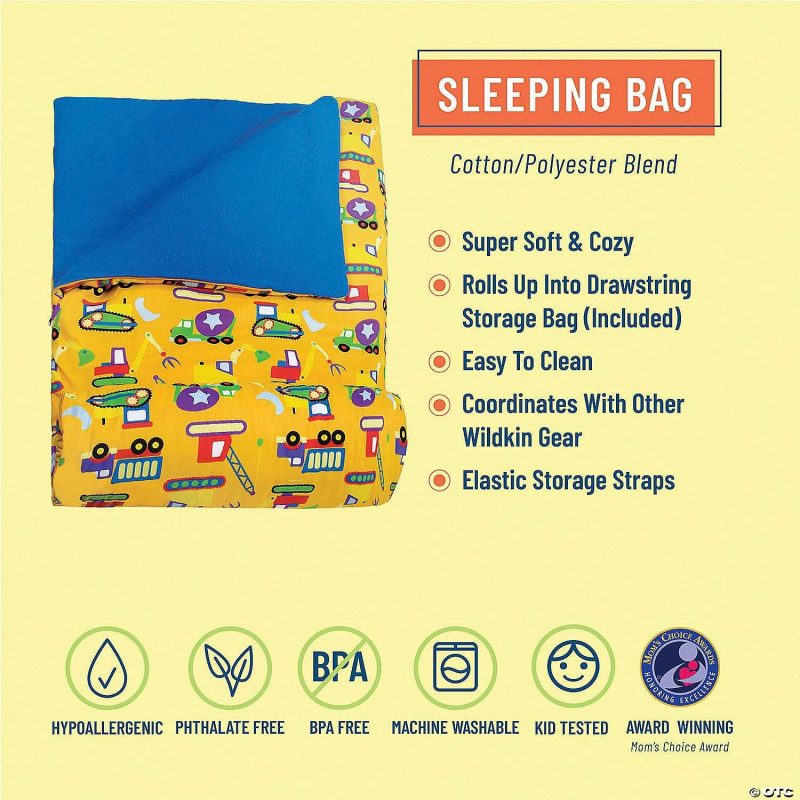 Bedding & Blankets | Wildkin Under Construction Original Sleeping Bag Bedding & Blankets Bedding & Blankets