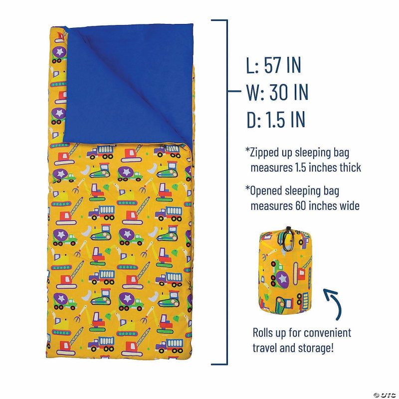 Bedding & Blankets | Wildkin Under Construction Original Sleeping Bag Bedding & Blankets Bedding & Blankets