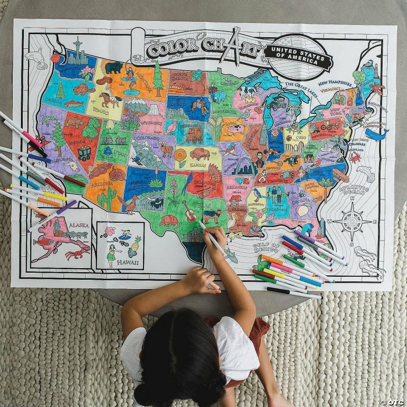 Brain Breaks | Color & Find Map Posters: Usa And World Brain Breaks Brain Breaks