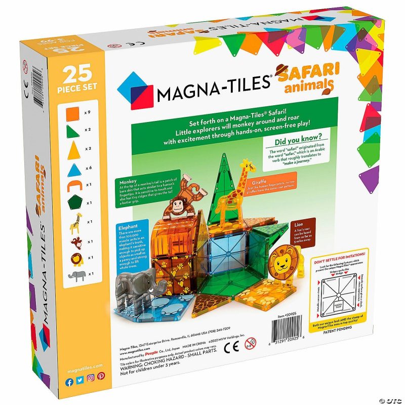 Building Sets & Blocks | Magna-Tiles® Safari Animals 25-Piece Magnetic Construction Set, The Original Magnetic Building Brand Building Sets & Blocks Building Sets & Blocks