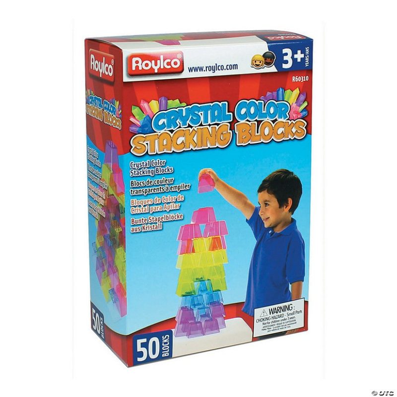 Building Sets & Blocks | Roylco Crystal Color Stacking Blocks, 50 Pieces Building Sets & Blocks Building Sets & Blocks