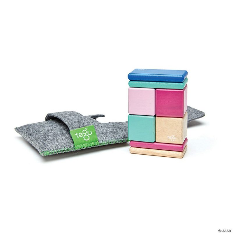 Building Sets & Blocks | Tegu Magnetic Wooden Blocks, 8-Piece Pocket Pouch, Blossom Building Sets & Blocks Building Sets & Blocks