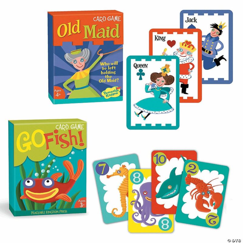 Card Games | Go Fish And Old Maid: Set Of 2 Games Card Games