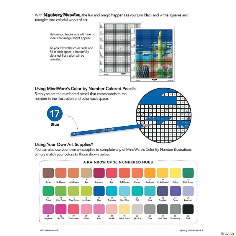 Coloring Books | Color By Number Mystery Mosaics: Book 9 Coloring Books Coloring Books