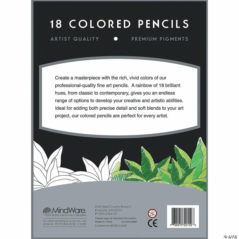 Coloring Books | Mindware’s Colored Pencils: Set Of 18 Coloring Books Coloring Books