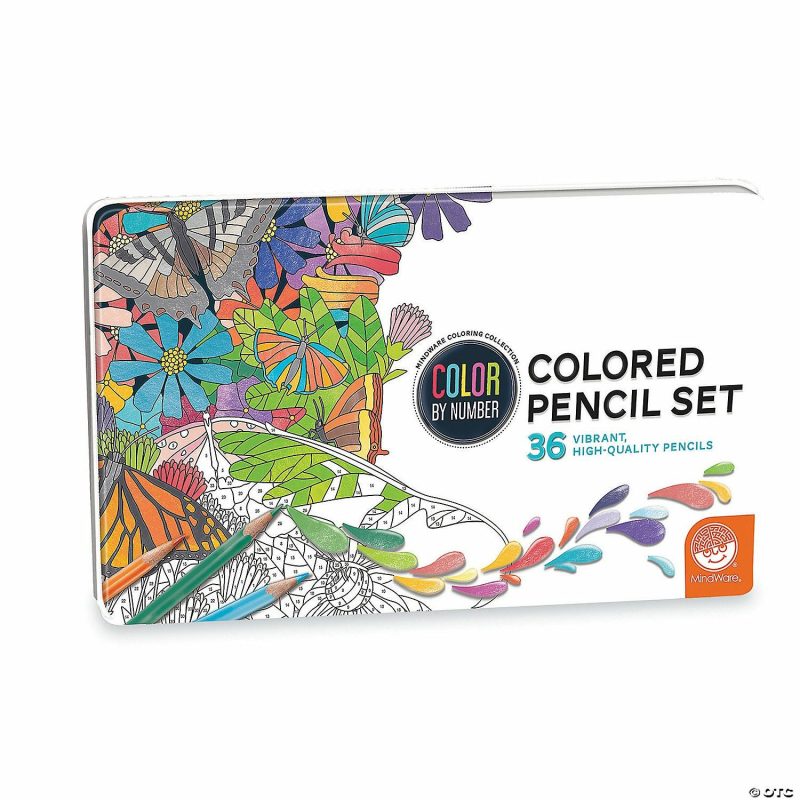 Coloring Books | Set Of 36 Color By Number Colored Pencils In A Tin Coloring Books Coloring Books