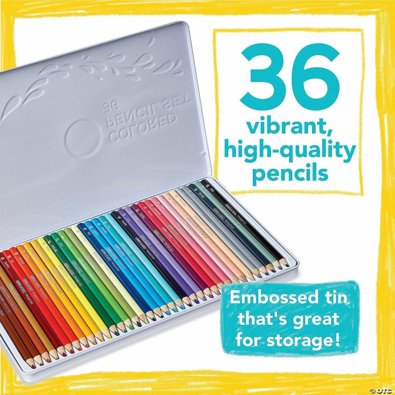 Coloring Books | Set Of 36 Color By Number Colored Pencils In A Tin Coloring Books Coloring Books