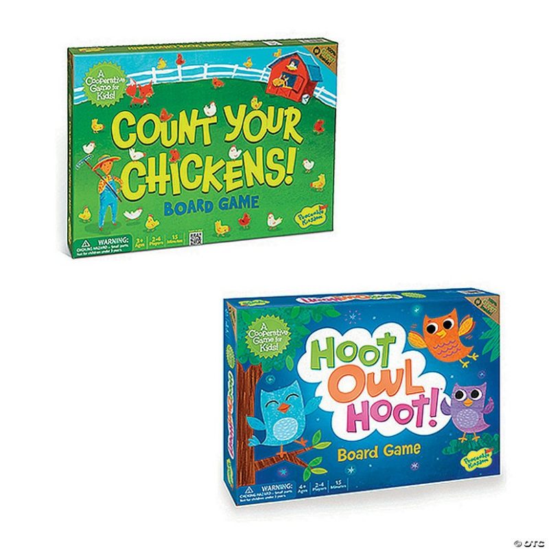 Cooperative Games | Count Your Chickens And Hoot Owl Hoot: Set Of 2 Cooperative Games Cooperative Games