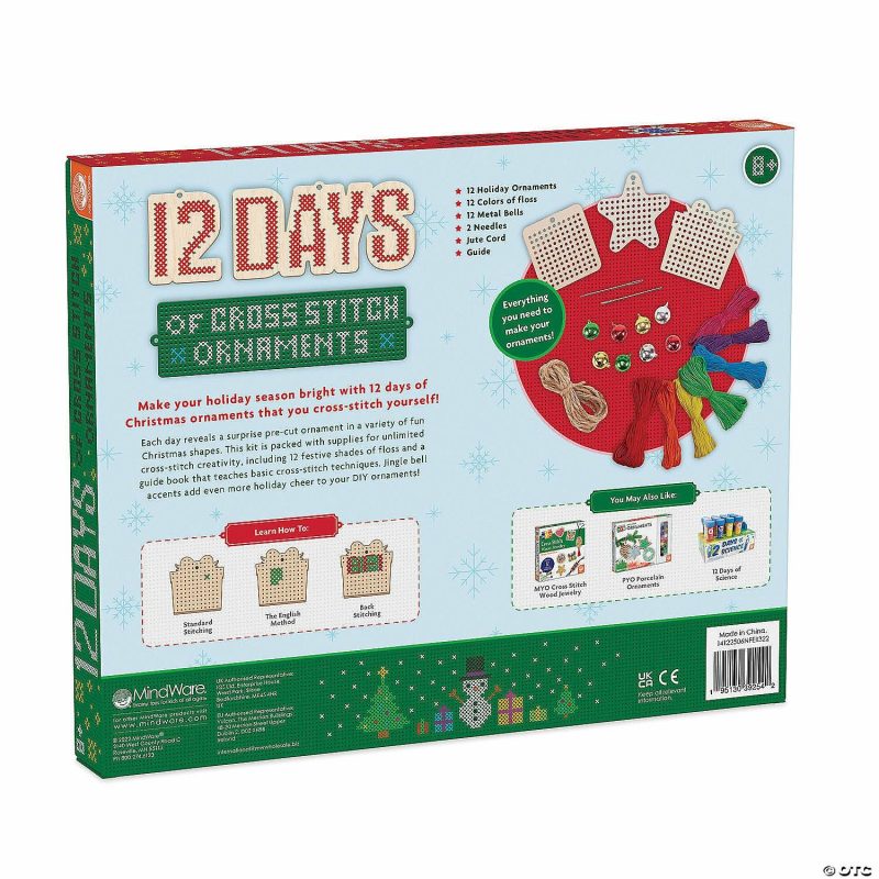 Craft Activities | 12 Days Of Cross Stitch Wood Ornaments Craft Activities Craft Activities