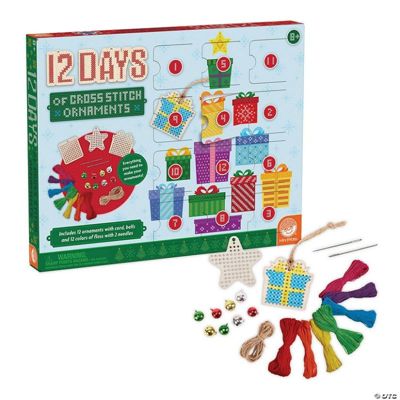 Craft Activities | 12 Days Of Cross Stitch Wood Ornaments Craft Activities Craft Activities