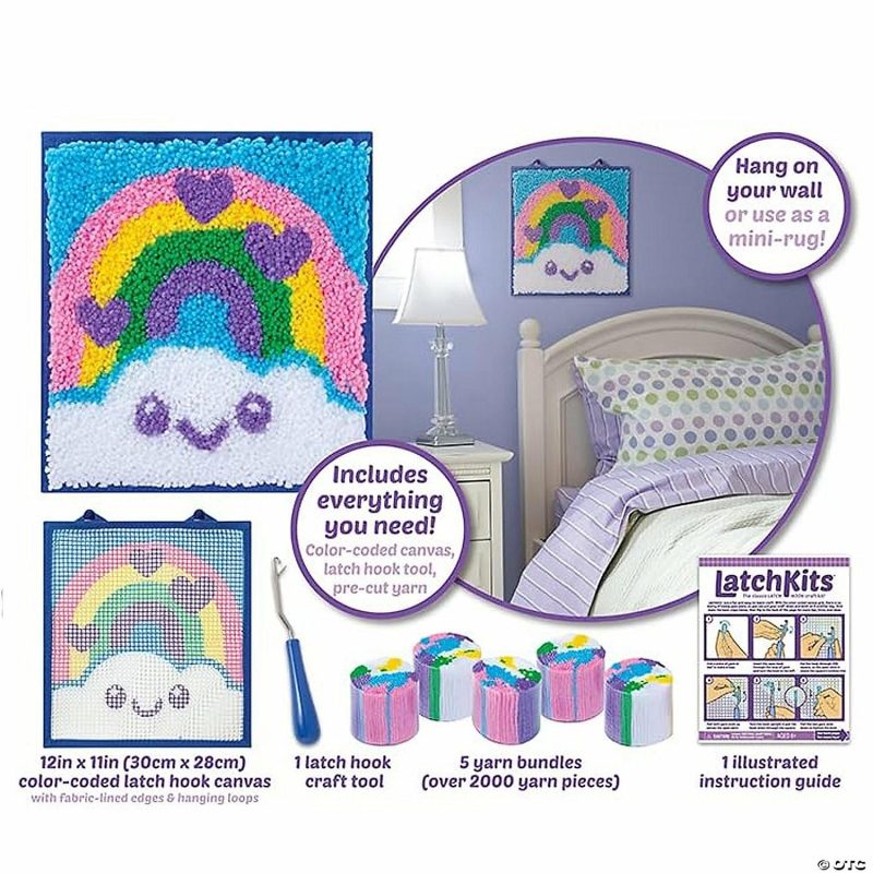 Craft Activities | Latchkits Latch Hook Craft Kit: Rainbow Craft Activities Craft Activities