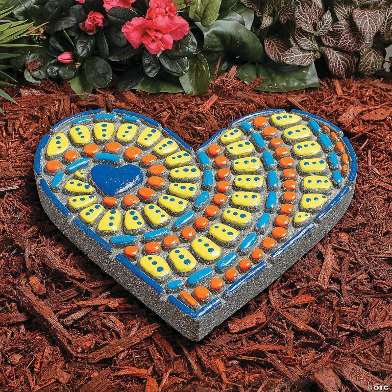 Craft Activities | Paint Your Own Stepping Stone: Heart Craft Activities Craft Activities