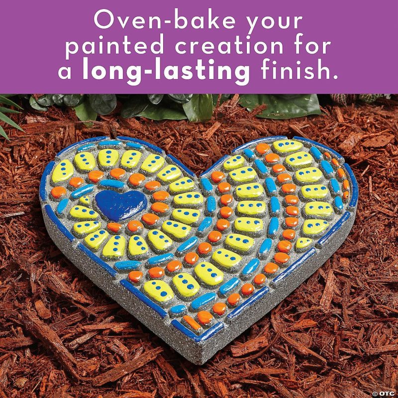 Craft Activities | Paint Your Own Stepping Stone: Heart Craft Activities Craft Activities