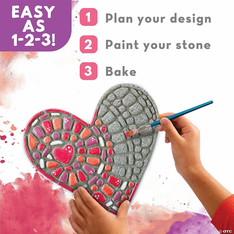 Craft Activities | Paint Your Own Stepping Stone: Heart Craft Activities Craft Activities