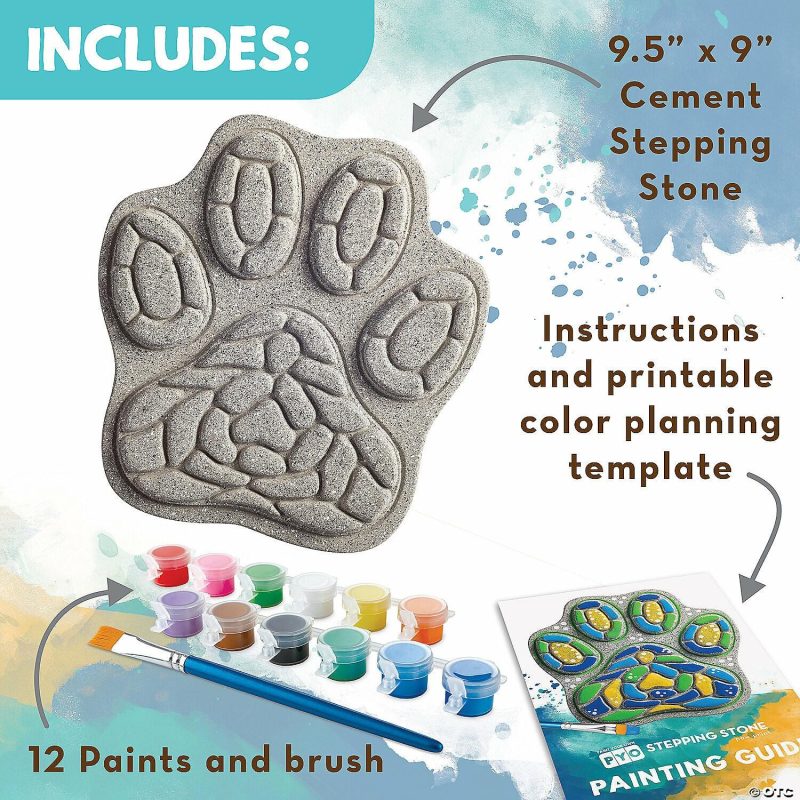 Craft Activities | Paint Your Own Stepping Stone: Paw Print Craft Activities Craft Activities