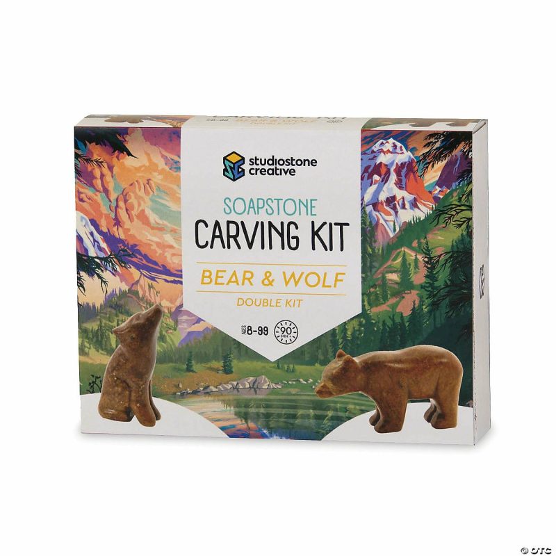 Craft Activities | Soapstone Carving Kits: Bear & Wolf Craft Activities Craft Activities