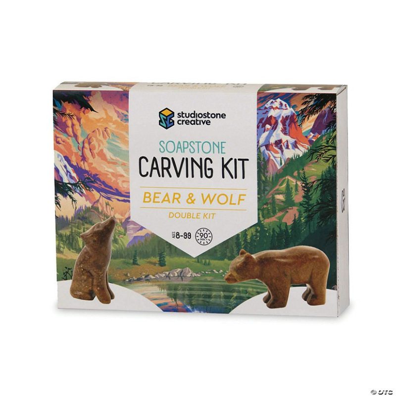 Craft Activities | Soapstone Carving Kits: Bear & Wolf Craft Activities Craft Activities